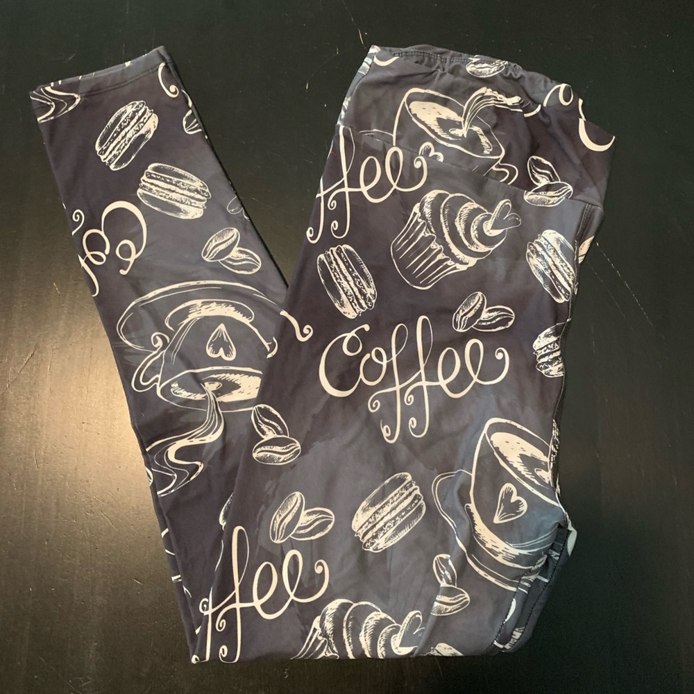 Super Soft TC Leggings with Coffee Cups